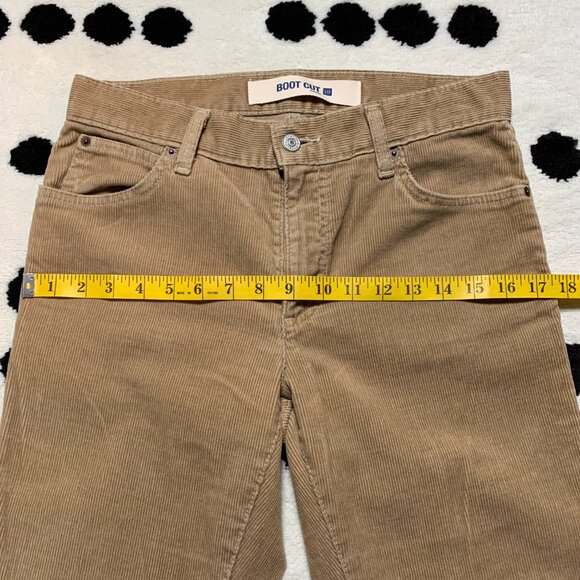 Vintage Y2K 90s Gap Camel Corduroy Mid Low Rise Bootcut Pants Chinos - Picture 8 of 12